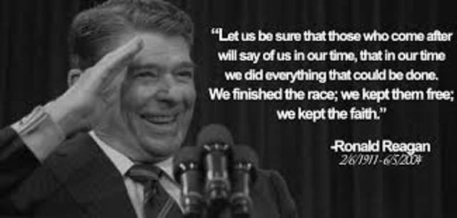 Ronald Reagan is elected 40th President of the United States