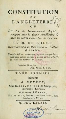 La Constitution et la Monarchie Constitutionelle