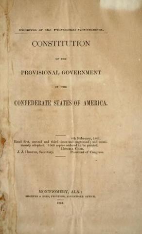 Congressional Ratification of Confederate Constitution