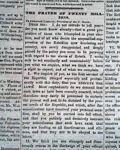 The Prayer of Twenty Millions