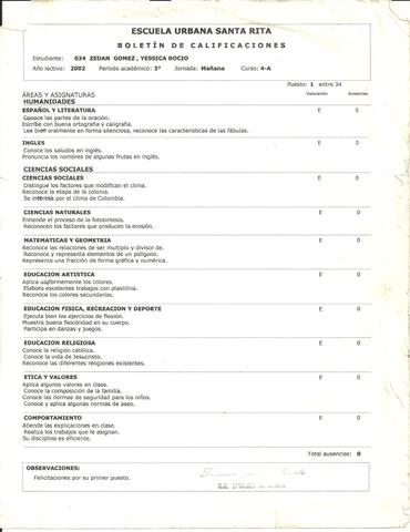 Inicié mis estudios de cuarto de primaria