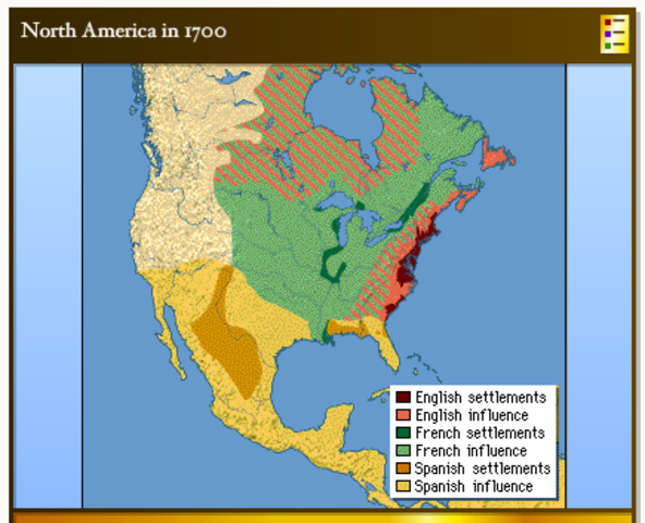 Europe's Many Growing Colonies in NA