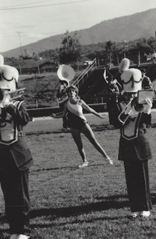 Bowton Twirling in High School