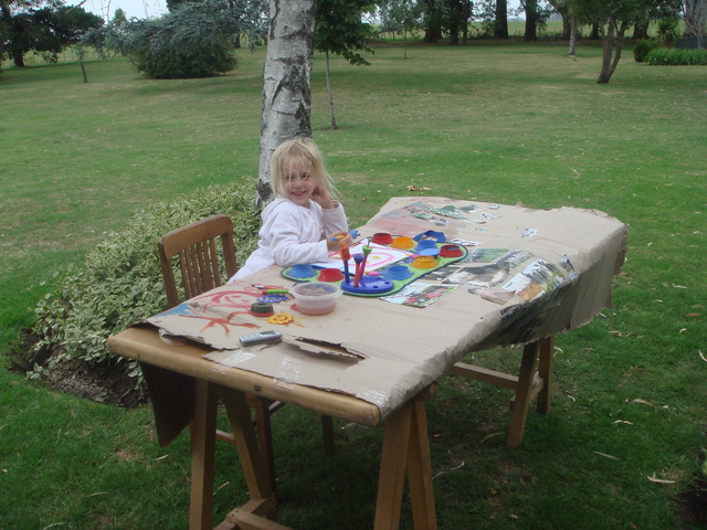Pintando en el campo