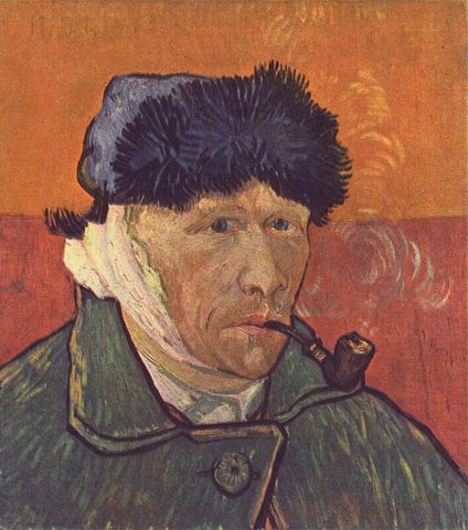 Van Gogh cuts off his left ear
