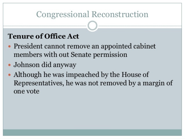 Tenure of Office Act Passed