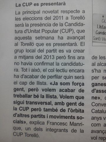 Oficialització de la candidatura