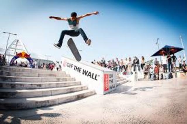 One of the first competitions was held for skateboarders in 1965.