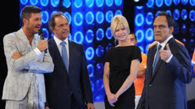 Tinelli con Scioli y Karina