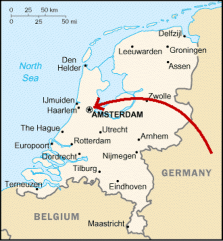 Frank family move to Holland