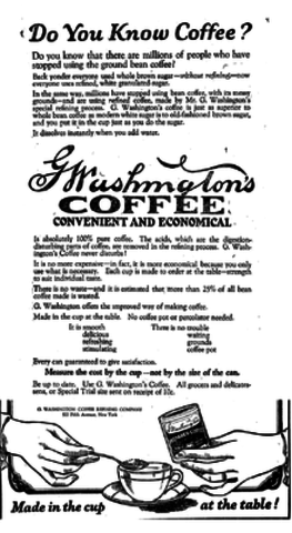 G. Washington Coffee Company.