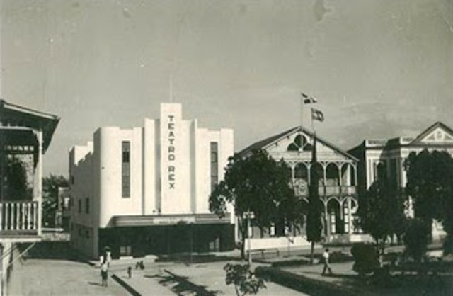 1era presentacion cinematografica en el teatro de Curiel, Pto, Plata