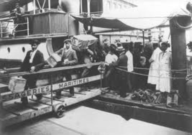 Llegada de los primeros inmigrantes