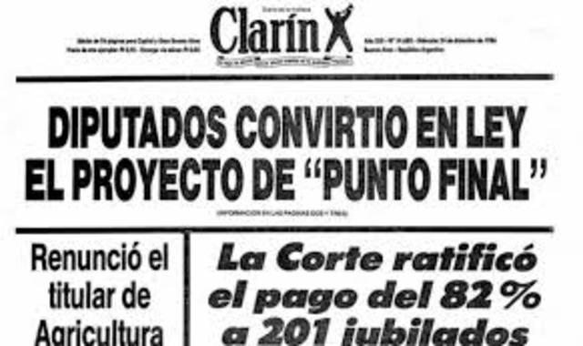 Sanción Ley de Punto Final