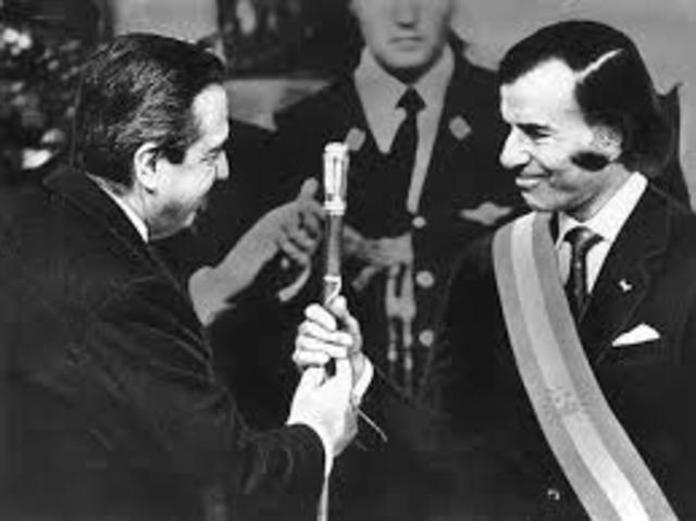 Asunción de Carlos Menem