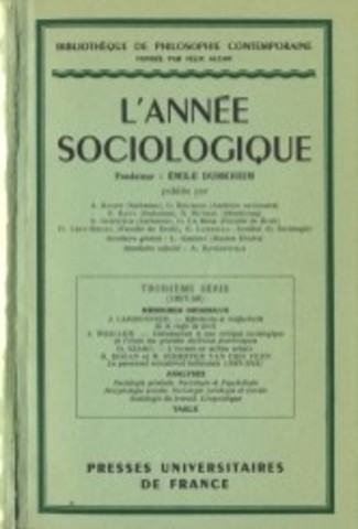 cátedra de filosofía social y fundó la revista L'année sociologique