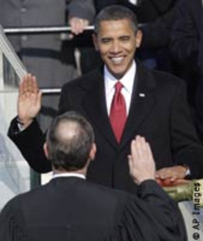 Barack Obama becomes president