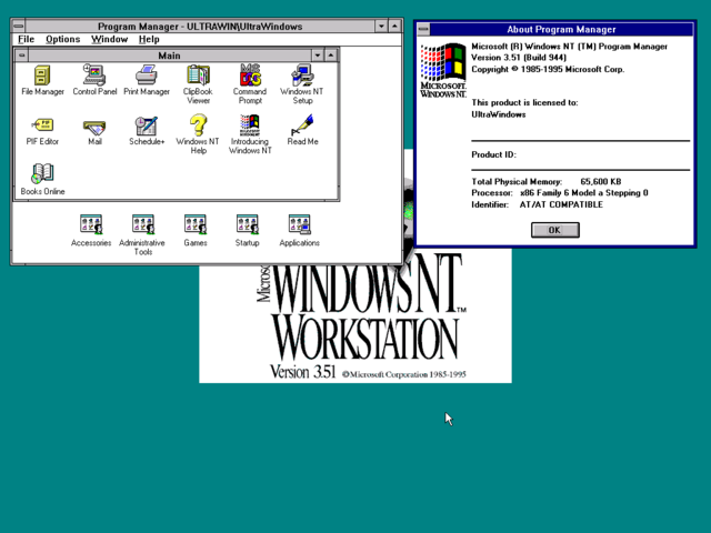 Windows NT 3.51 Workstation
