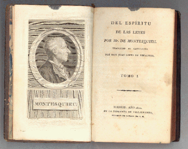 Montesquieu escribe "El espíritu de las leyes".