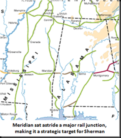 Union Capture and Occupation of Meridian, Mississippi