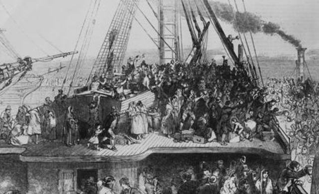 The immigration into Canada from Europe