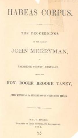 Lincoln Suspends the Writ of Habeas Corpus