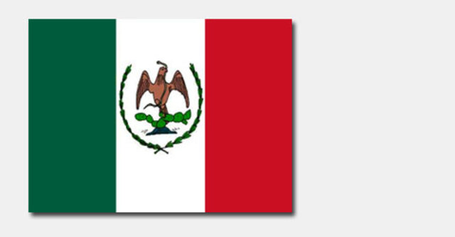 Bandera de la época de don Porfirio Díaz