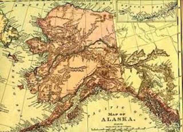 William P. Seward signs a treaty with Russia buying Alaska