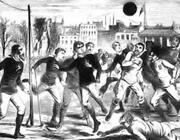 The first soccer field