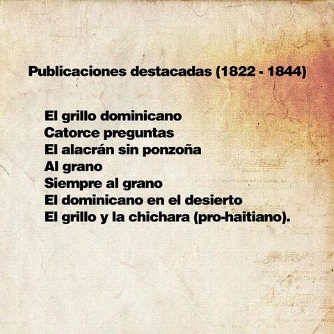 Primera publicaciones Dominicanas1822-1844