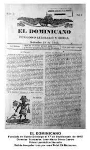 Primer Periodico de ciruclacion diaria 'El Dominicano'