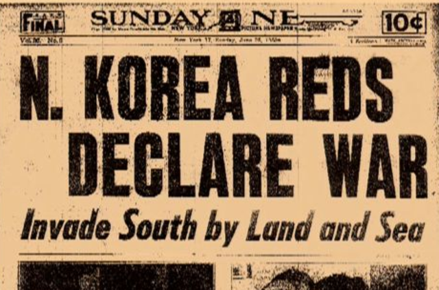 The Korean War starts