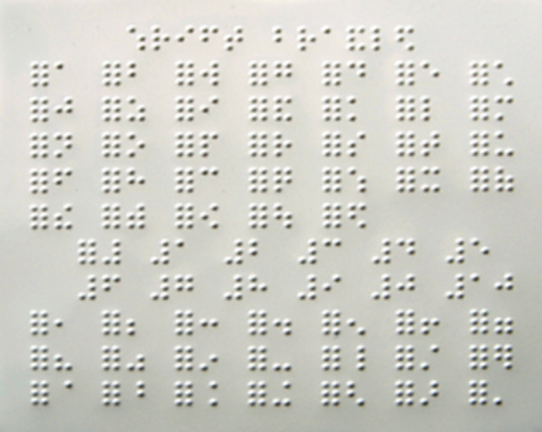 Braille invented by  Louis Braille