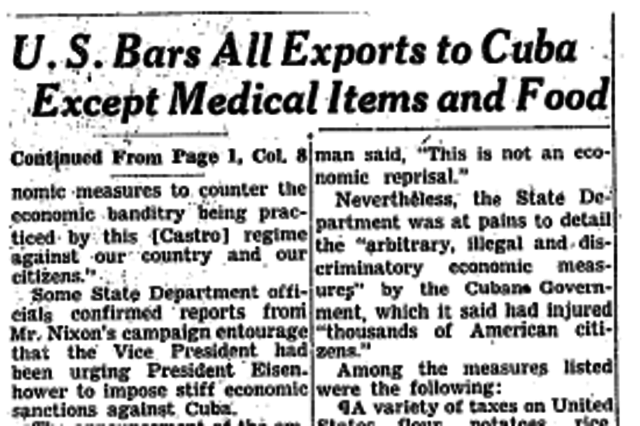 No trade for you Cuba