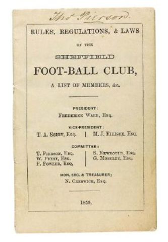 The Football Association rules were further amended to exclude any handling of the ball.