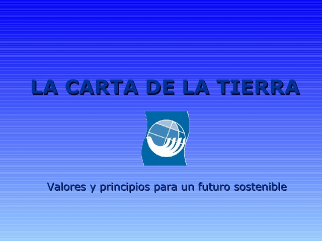 La carta de la Tierra