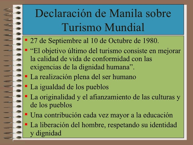 Declaración de Manila sobre el Turismo Mundial