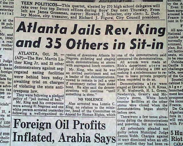 MLK Arrested
