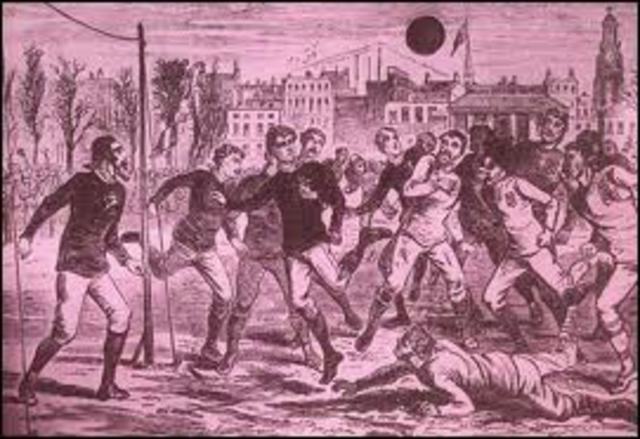 First Soccar games played in Britan