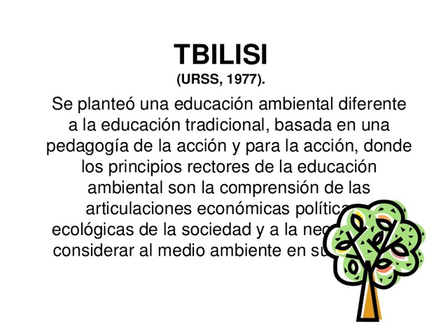 Crisis ambiental y Educacion amiental TBILISI