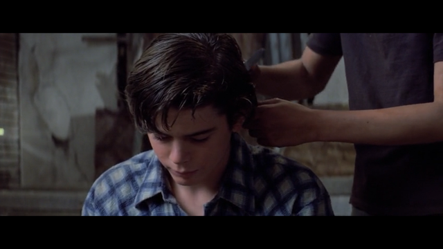 Ponyboy cut his grease hair