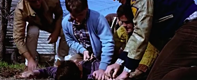 Ponyboy was beaten by socs.