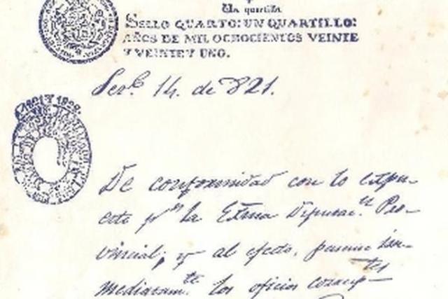 Año: 1821 Plan pacifico