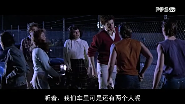 The girls' boyfriends were angry because Pony and Johnny piched the girls up. They wanted to make troubles for the boys.(Happend last)