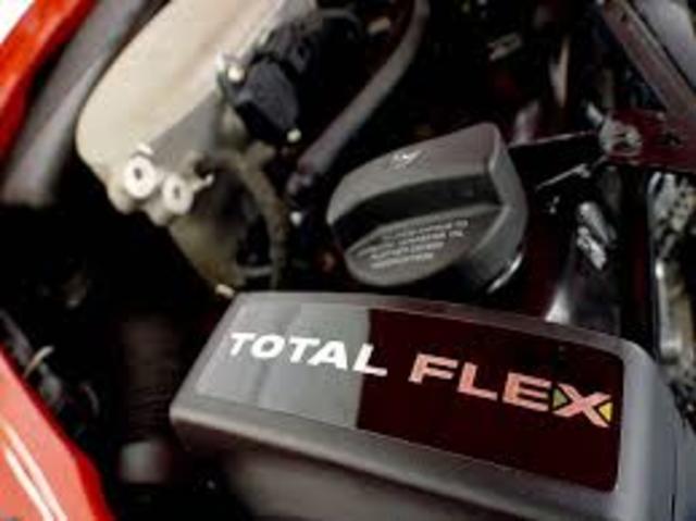 Lançamento do carro flex-fuel no Brasil