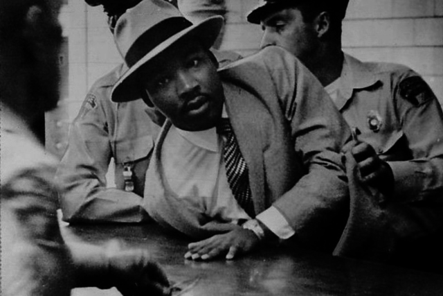 King is arrested in dept store protest