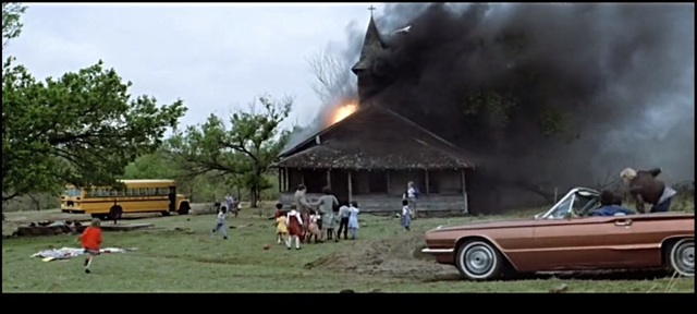 The conflagration at church