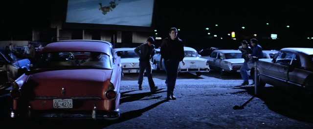 Ponyboy, Johnny, and Dally went to a drive in Movie Theater, and met Cherry and Marcia.