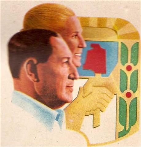 Perón se casa con Eva quien va a ser años mas tarde una figura central del peronismo