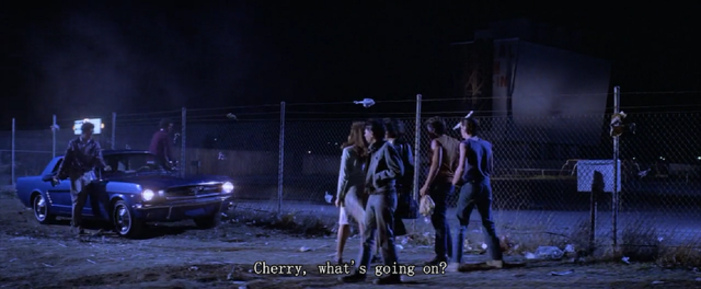 The Greasers met the grils' boyfriends.